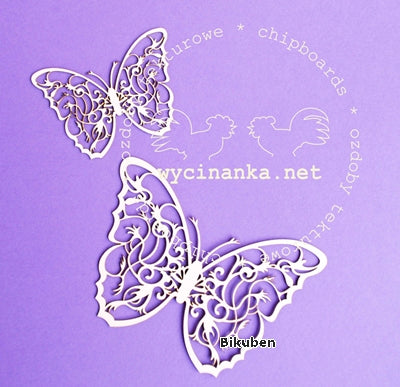 Wycinanka - Chipboard - Large Butterflies