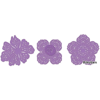 Prima - Purple Metal Die - Lacy Flowers 