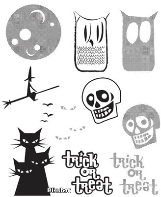 Tim Holtz Collection - Halftone Halloween - Stamps
