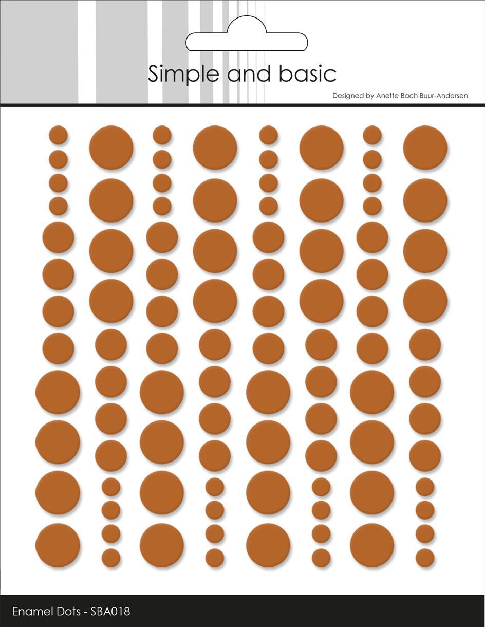 Simple and Basics - Enamel Dots - Cognac