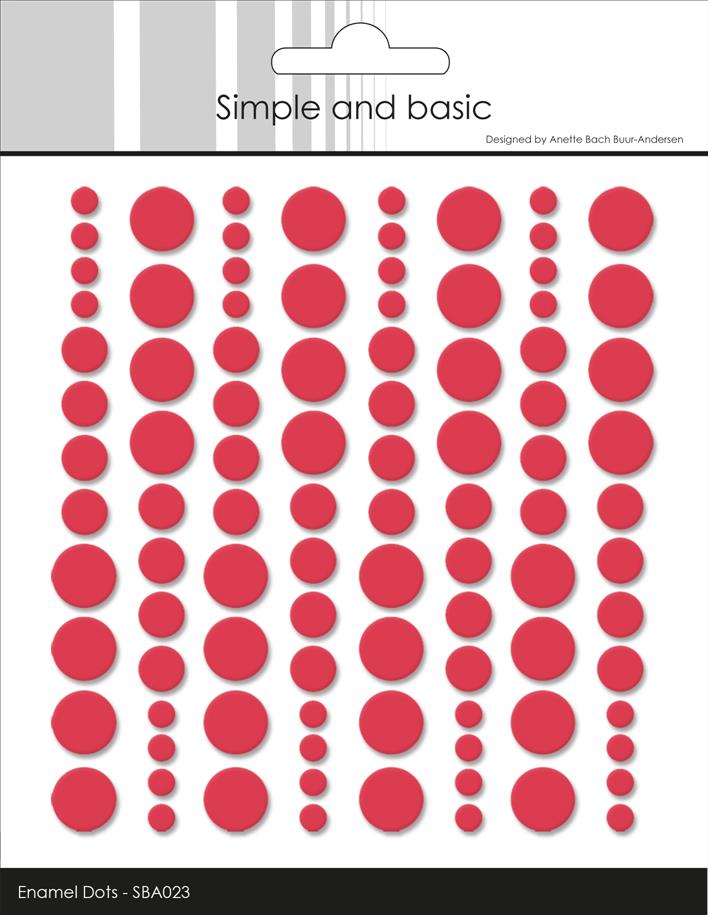 Simple and Basics - Enamel Dots - Calm Red