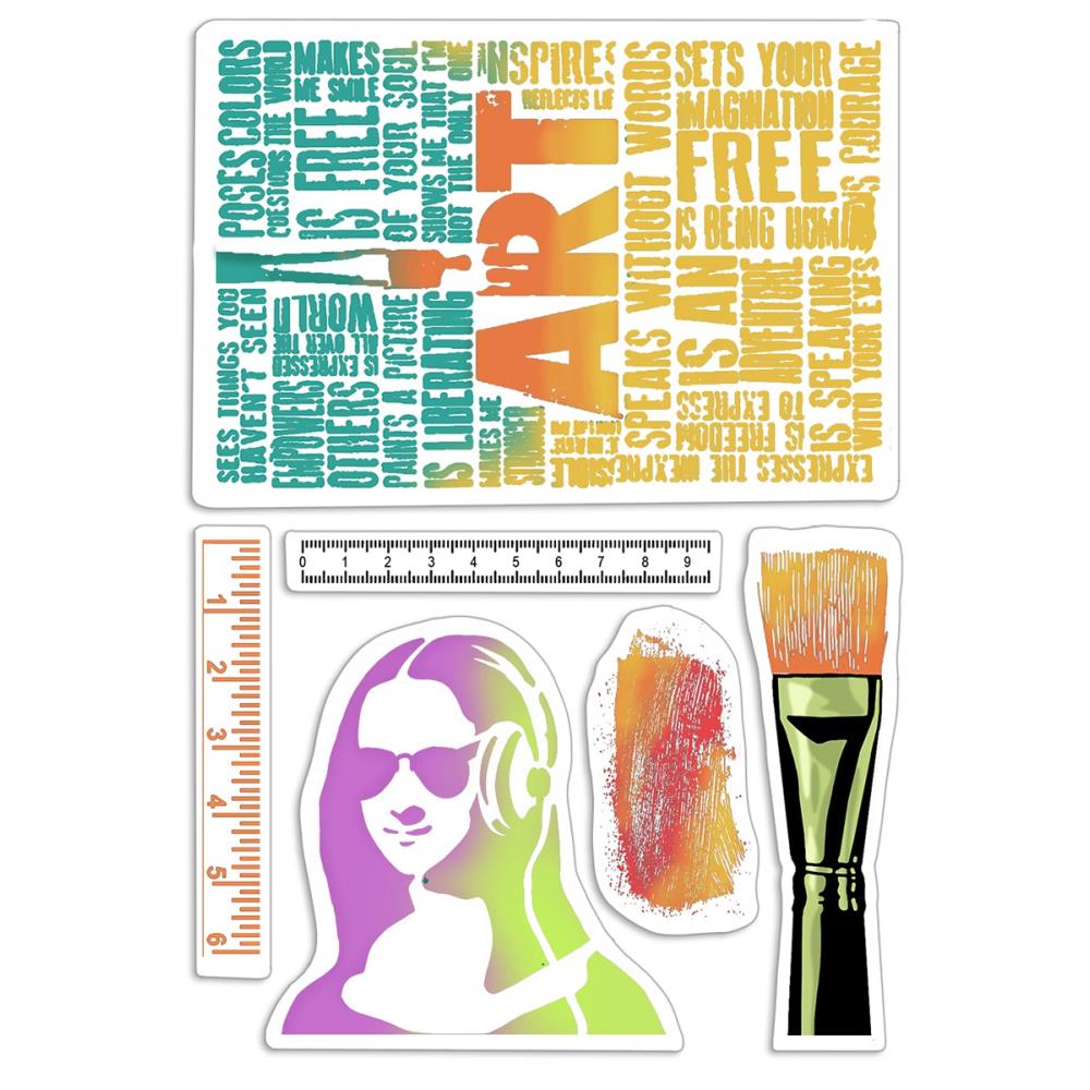 Ciao Bella - Clear Stamps - Bad Girls - Art Rulers