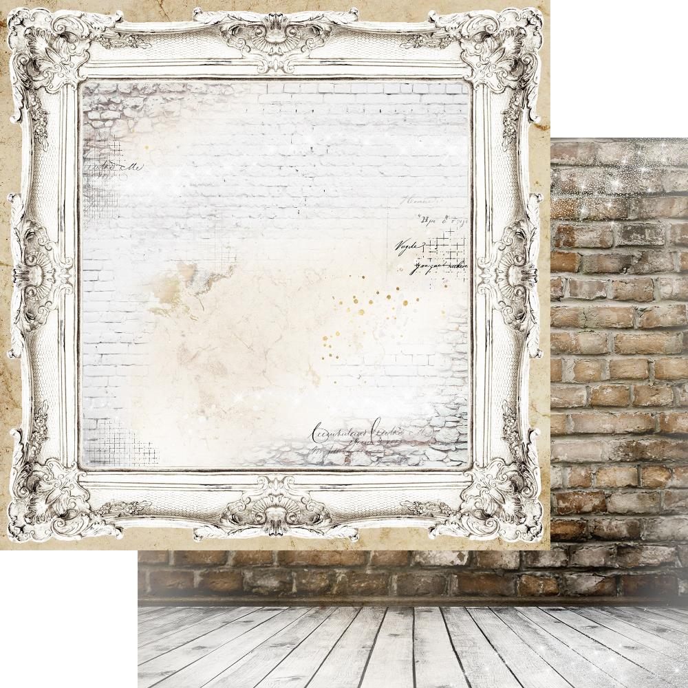 Asuka Studio - Brick Wall & Frames - Ornate -  12 x 12"