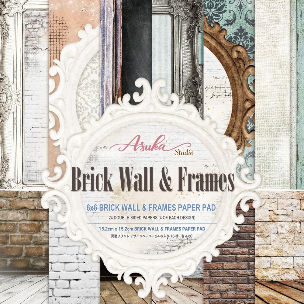Asuka Studio - Brick Wall & Frames - Paper Pad -  6 x 6"
