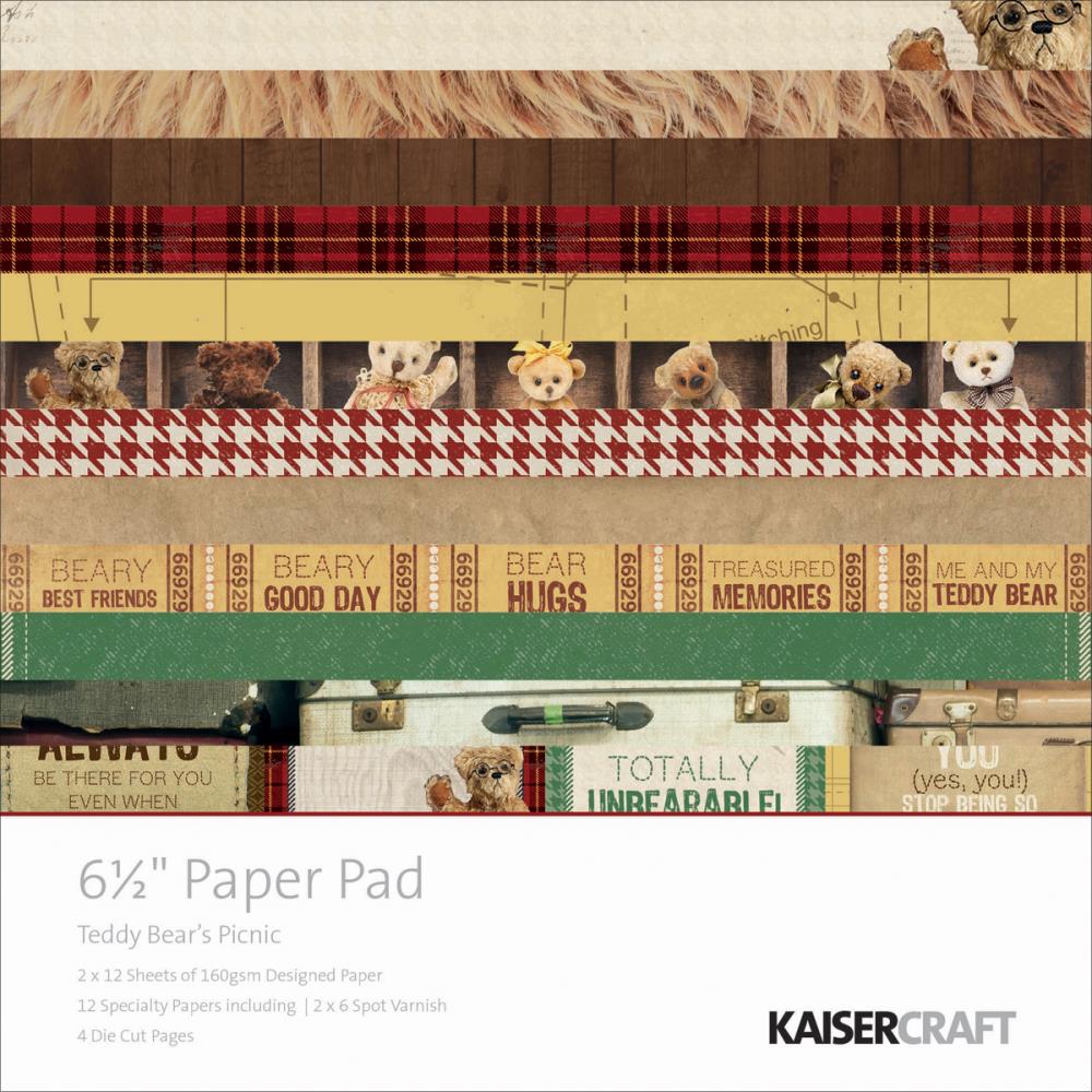 KaiserCraft - Teddy Bears Picnic - 6,5x6,5" Paper Pad