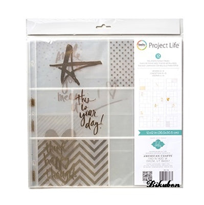 American Crafts - Heidi Swapp Collection - Gold Foil Pocket Pages