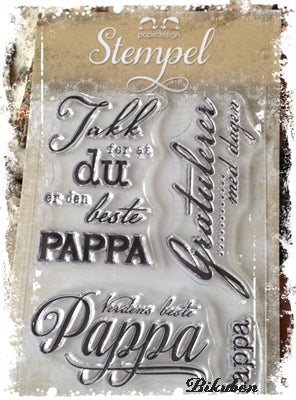 Papirdesign - Pappa - Clearstamps 
