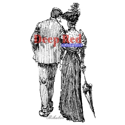 Deep Red Stamps - Romantic Stroll - Cling Stamp