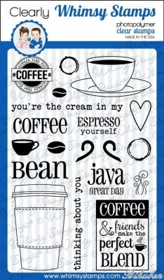 Whimsy Stamps - Clear Stamps - Coffee Break