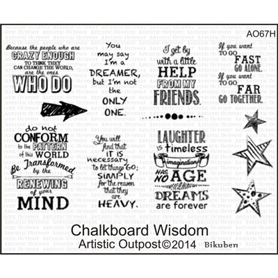 Artistic Outpost - Chalkboard Wisdom - Clearstamps