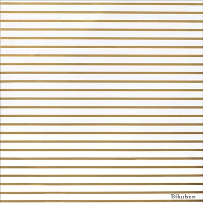 American Crafts - Specialty Paper - Thin Gold Stripes on White 12x12"