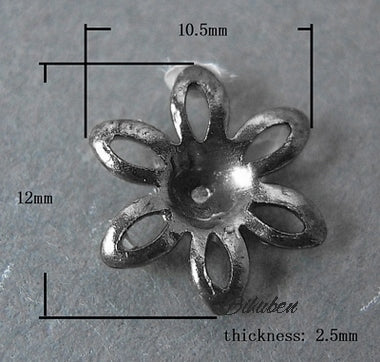 Charms - Antique Silver - Flower