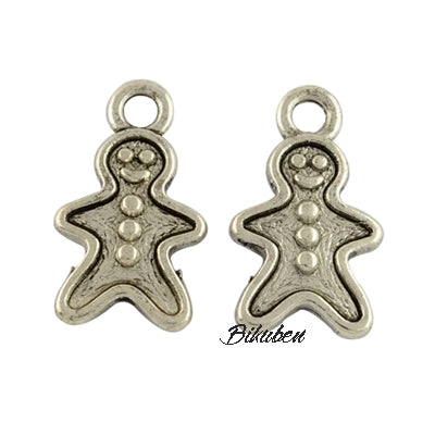 Charms - Antique Silver - Gingerbreadman