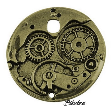 Charms - Antique Bronze - Steampunk Gear