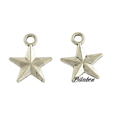 Charms - Antique Silver - Stars