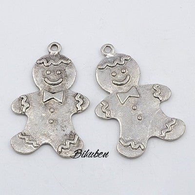 Charms - Antique Silver - Gingerbread Cookies