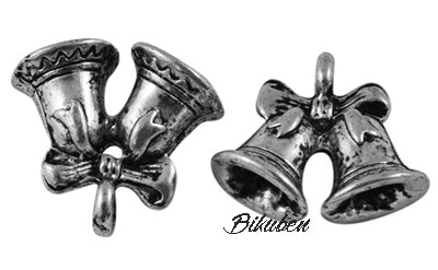 Charms - Antique Silver - Christmas Bells