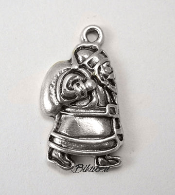 Charms - Antique Silver - Julenisse m/sekk
