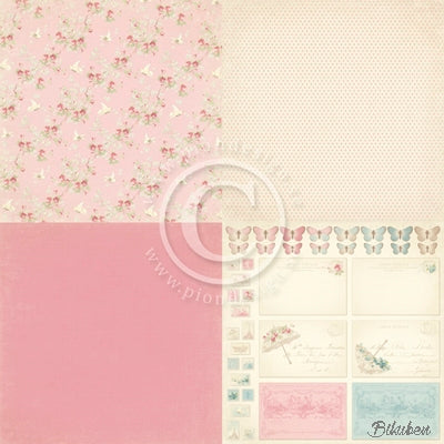 Pion Design - Paris Flea Market - Pink Fabric 6x6 tum