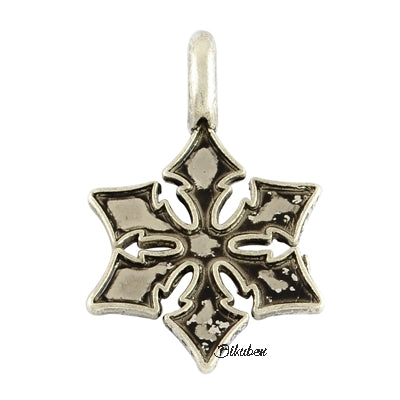 Charms - Antique Silver - Snowflake Star