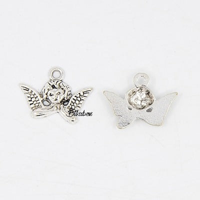 Charms - Antique Silver - Angel face