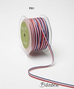 May Arts - Grosgrain Stripes - Red/White/Blue METERSVIS