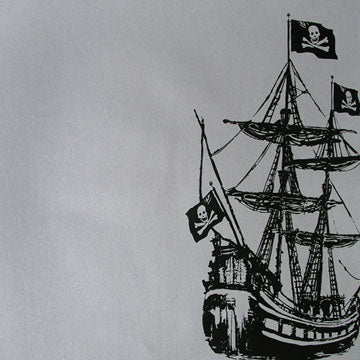 Hambly: Ahoy Matey!  Black on silver metallic Paper