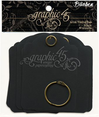 Graphic45 - Artist Trading Tags - Black
