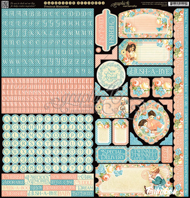 Graphic45 - Precious Memories - Sticker Sheet 12x12"