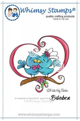 Whimsy Stamps - Cling Mount - Love Birds