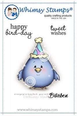 Whimsy Stamps - Cling Mount - Happy Bird-Day
