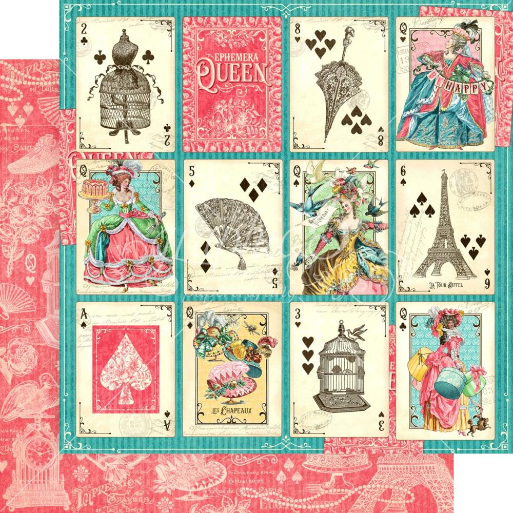 Graphic45 - Ephemera Queen - A winning hand -  12x12"