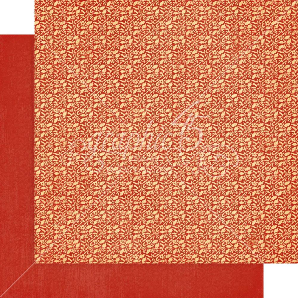 Graphic 45 - Christmas time - Prints and Solids Paper Pad 12 x 12"