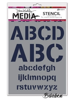 Dina Wakley Media - Stencils  - Alphabetic