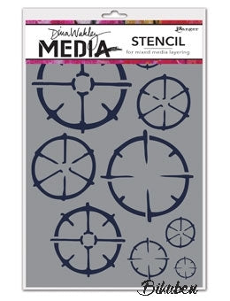Dina Wakley Media - Stencils  - Wheels