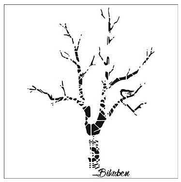 The Crafter's Workshop - Shadow Tree Template 6x6"