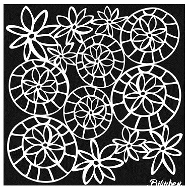 The Crafter's Workshop - Striped Flower Circle Template 6x6"