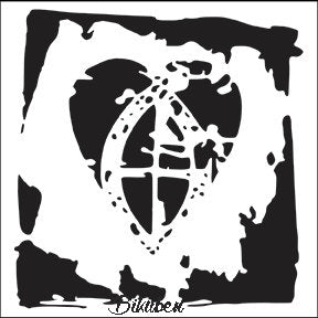 The Crafters Workshop - Stencil - Remnant - Crusaders Heart  4x4"