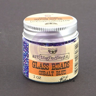 Prima - Art Ingredients by Finnabair - Glass Beads - Cobalt Blue