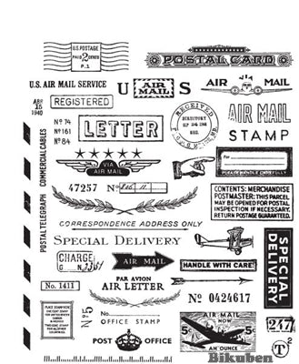 Tim Holtz Collection - Correspondence - Stamps