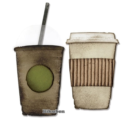 Sizzix - Tim Holtz Alterations - Bigz Die - Coffee - Fresh Brewed