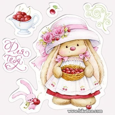 Scrapberry's - Set of Clear Stamps - Cherry Bunny