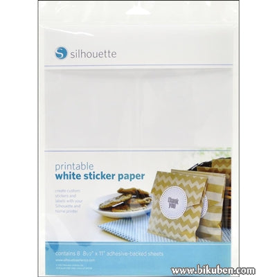 Silhouette - Media - White Printable Sticker Paper 