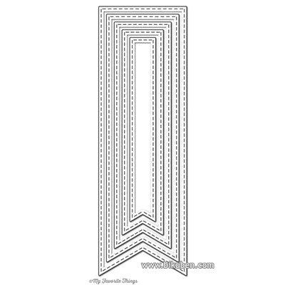 Die-namics - Stiched fishtail Flag Die