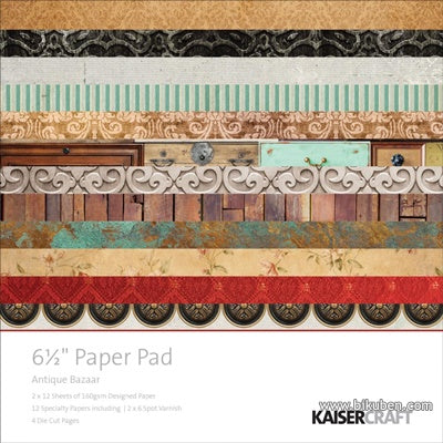 KaiserCraft - Antique Bazaar - 6,5x6,5" Paper Pad