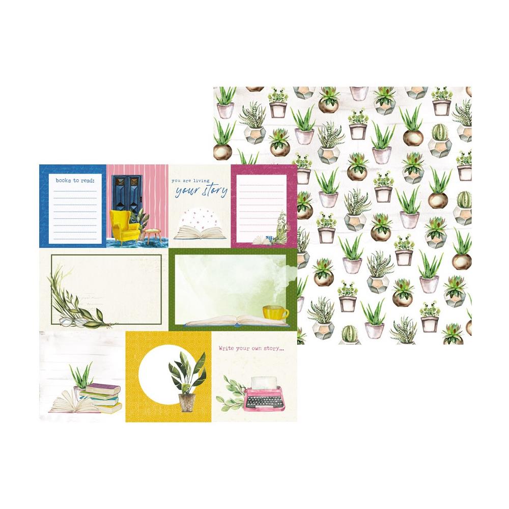 P13 - Garden of books  - Paper Pad -  6 x 6"