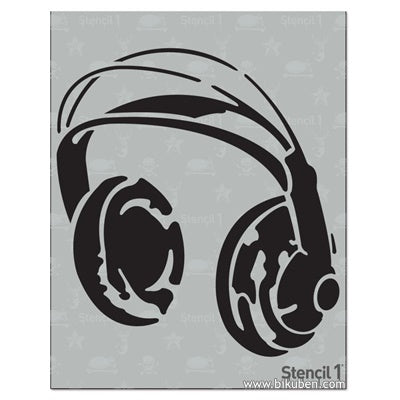 Stencil 1 - Stensil - Headphones 8,5x11"