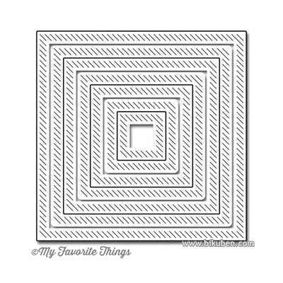 Die-namics - STAX - Inside & Out Diagonal Stitched Square Dies 