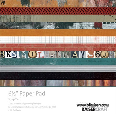 KaiserCraft - Scrap Yard - Paper Pad 6,5" x 6,5"