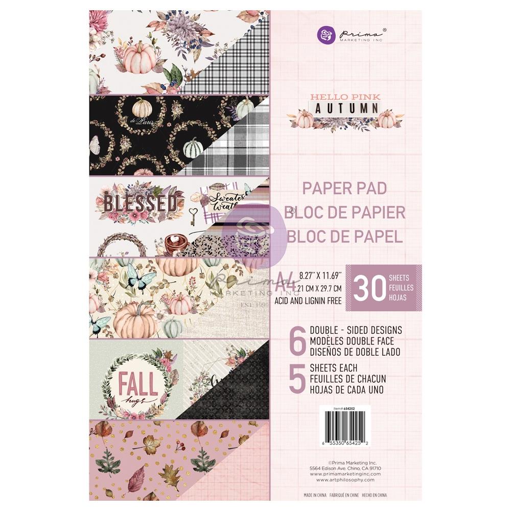 Prima - Hello Pink Autumn - Paper Pad  A4